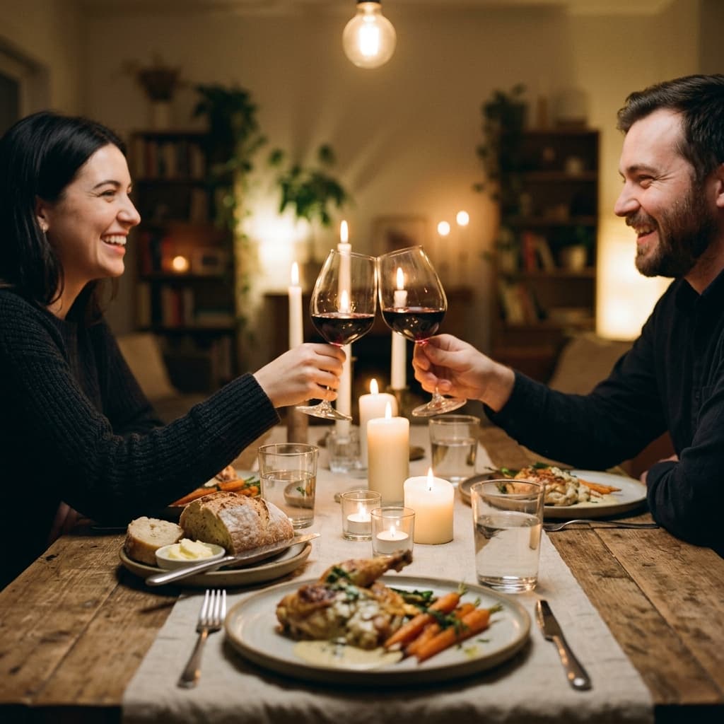 Guests at a dinner table